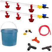 Resim TavPet Nipel Tavuk Suluğu 20 Lt Depolu Yaylı Çanaklı (Set/10) 