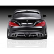 Resim ps dizayn Mercedes Cla W117 Amg (2012-2015) Piecha Arka Tampon Eki - Difüzör (plastik) 