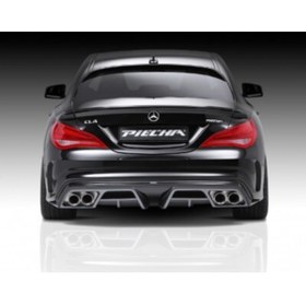 Resim ps dizayn Mercedes Cla W117 Amg (2012-2015) Piecha Arka Tampon Eki - Difüzör (plastik) 