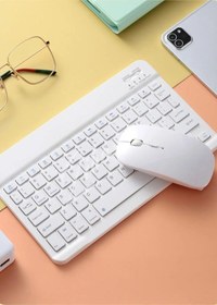 Resim UK Apple İpad Pro 6.Nesil Uyumlu Bluetooth Klavye Mouse Set 
