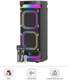 Resim Torima KTS-1991 Led Işıklı Mikrofonlu Kumandalı Bluetooth Hoparlör 