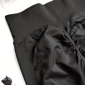 Resim Kadın/Unisex Yoga Pantolonu - Yüksek Bel, Şeffaf Olmayan Egzersiz Taytları, Tüm Mevsimler İçin Esnek Spor Pantolonları, Salon ve Koşu için, Makinede Yıkanabilir Siyah Atletik Pantolonlar, Büzgülü Bel Bandı, Pürüzsüz Dokulu 