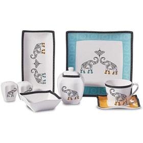 Resim Korkmaz A8584 Link Collection 28 Parça Kare Kahvaltı Takımı 