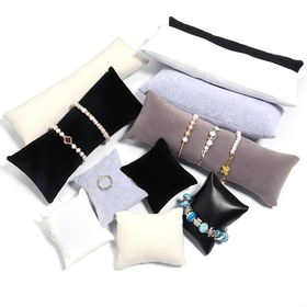 Resim 1 adet/paket Kadife Saat Bileklik Küçük Yastık, Saat ve Takı Saklama ve Sergileme için Uygun, Takı Yapımı Sergi & Ambalaj Malzemeleri 