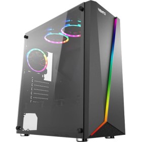 Resim Vento VG09A Temperli Cam 3X120MM Rgb Fan USB 3.0 E-Atx 500W 80+ Psu Mid-Tower Gaming Kasa 