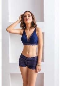 Resim Mode Cool Bralet Sütyen Boxer Takım Lacivert Brf31813 Lacivert 