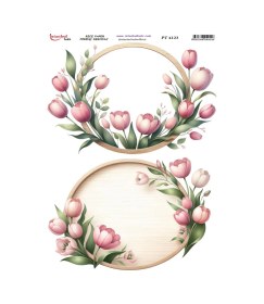 Resim Pirinç Dekopaj Kağıdı 30x42cm Pt-4123 Çiçek 