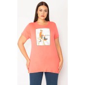 Resim Şans Kadın Pembe Dijital Baskılı Bluz 65N28860 