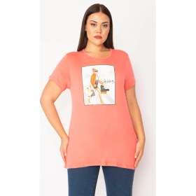Resim Şans Kadın Pembe Dijital Baskılı Bluz 65N28860 