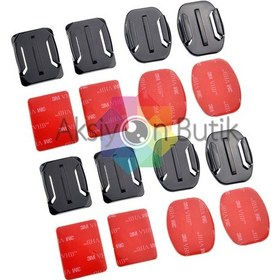 Resim Sjcam.Xiaomi Yı.eken.gopro Uyumlu 4 Düz 4 Eğimli Bağlantı Aparatı 