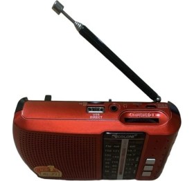 Resim Kırmızı Bluetooth Fm Radyo USB Tf Kartlı Şarjlı Taşınabilir Radyо 