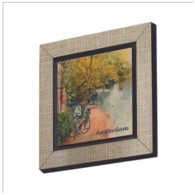 Resim Amsterdam Görseli Baskılı Mdf Magnet 7x7 25 