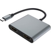 Resim 5257 Type C Hdmi 4K 60Hz Splitter Switch Ekran Monitör Çoklayıcı 