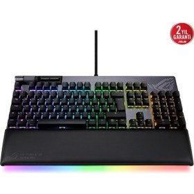 Resim Asus ROG Strix Flare II Animate Aura Sync RGB NX Red Switch Kablolu Mekanik Oyuncu Klavyesi 