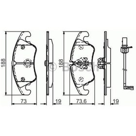 Resim BOSCH 986494259 Fren Balatası Ön A4 07- A5 07- A6 11- A7 10- Q5 08- 