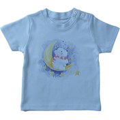 Resim Angemiel Baby Yıldız Tutan Kutup Ayısı Erkek Bebek Tişört Mavi B0552MDBBKETSRT 