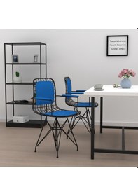 Resim Knsz kafes tel sandalyesi 1 li mazlum syhmvi kolçaklı sırt minderli ofis cafe bahçe mutfak 