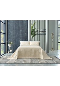 Resim Arya Tek King Size Yatak Örtüsü - Krem 