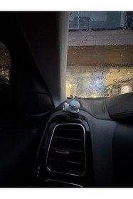 Resim SHHOBİ Uykucu Küçük Tavşan - Bunny Nap Time Tavşan Torpido Süsü Dikiz Aynası Süsü Tavşan Figür 1 Adet 