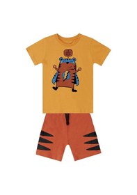 Resim Denokids Super Tiger Erkek Çocuk T-shirt Şort Takım Çok Renkli 
