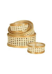 Resim Vitale 5'li Rattan Tepsi Seti Ak.jj0006 Diğer 