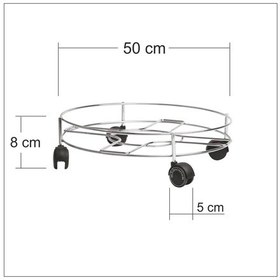 Resim Dengeli Üç 3 Tekerlekli Paslanmaz Çelik Cam Damacana Çek Çek Metal 