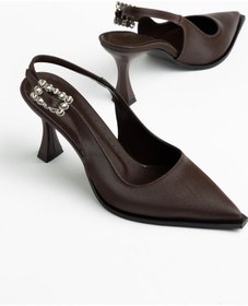 Resim Suins Shoes Suins Doria Model Kadın Stiletto Ayakkabı Kahve 