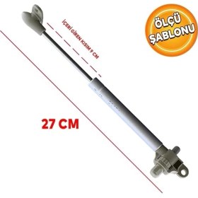 Resim CetKing Std Dolap Amortisörü Gazlı Piston Kapak Hidroliği Fren Frenli Ayarlanabilir (27 cm 100 Nt) 