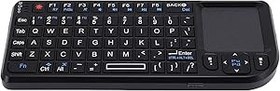 Resim 2.4GHz Minitype Touchpad Klavye, HTPC, PC, PS, Android, Için IR ışığı Ile Ayarlanabilir Arkadan aydınlatmalı Kablosuz Klavye 