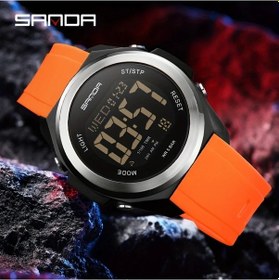 Resim Cloud011 Sanda's Unisex Elektronik Spor Saati, Turuncu Renk, Gece Işığı Ve Geri Sayım Özellikli Hediye Seçeneği Diğer 