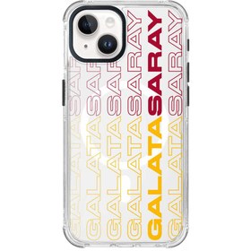Resim Galatasaray iPhone 15 Uyumlu Galatasaray Dikey Metin Lisanslı Telefon Kılıfı 