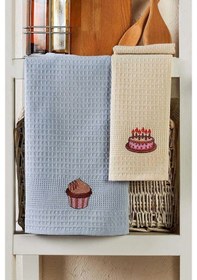 Resim 6 Parça Mutfak Kurulama Bezi 30 X 50 Cm Cake Çok Renkli 