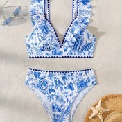 Resim Kadınlar için Dijital Baskılı Bikini İki Parçalı Takım 