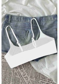 Resim Angelsin Ayarlanabilir Askılı Şık Tasarım Bikini Üstü Beyaz 001 