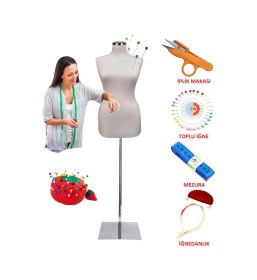 Resim Dikiş Setli Sünger Iğne Batabilen 38 Beden Terzi Mankeni Prova Mankeni 6134 