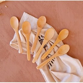 Resim Kitchen Design Lab Bambu 6'lı Ölçü ve Baharat Kaşığı 17 CM Bal Tatlı Reçel Kaşığı 