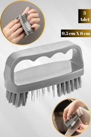 Resim Hane Dostu 3 Adet Kolay Tutmalı | Çok Amaçlı Kıyafet Temizleme Fırçası | Yaka Temizleme Fırçası |Tırnak Fırçası 