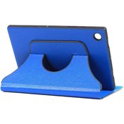 Resim tekno grup Lenavo Tab M8 Uyumlu Zore Fest Dönebilen Standlı Kılıf-Mavi 