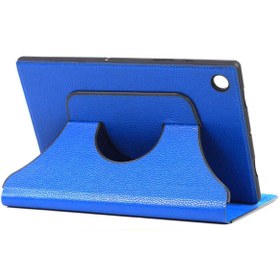 Resim tekno grup Lenavo Tab M8 Uyumlu Zore Fest Dönebilen Standlı Kılıf-Mavi 
