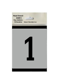 Resim Stencil Rakam Boyama Şablonu X028-sayı Rakam Yüksekliği 5 Cm 