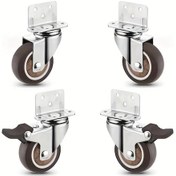 Resim Dashanshop 2 Adet Frenli 2 Adet Döner 5 Cm Tekerlek Mobilya Teşhir Arabası 