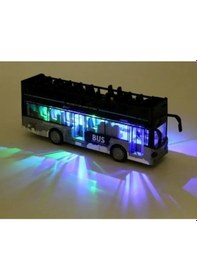 Resim Sesli Işıklı Yolcu Otobüsü Sürtmeli Kapıları Açılan 26 Cm Mavi 