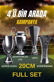 Resim FEEL 4LÜ FUTBOL KUPASI SETİ UEFA ŞAMPİYONLAR LİGİ KONFERANS VE SÜPER KUPA 