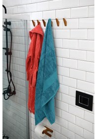 Resim Banyo Askısı Yapışkanlı 4'lü Ahşap Askılık Ahşap 