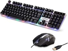 Resim HADRON HD837 LEDLİ GAMİNG KLAVYE MOUSE SET 