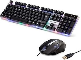 Resim HADRON HD837 LEDLİ GAMİNG KLAVYE MOUSE SET 