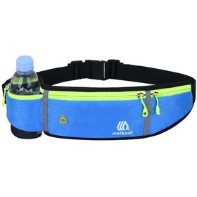 Resim Folinda Mavi Spor Bel Çantası - Nilon Malzeme 49x12cm 100g Hafif Tasarım Mavi 