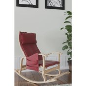 Resim Mobil Deco Sultan Ahşap Sallanan Sandalye Bordo 