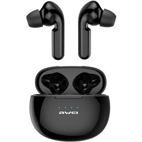 Resim Awei T15 Tws Bluetooth V5.0 Ture Kablosuz Spor Kulaklık Ve Şarj Kutusu Siyah 
