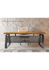 Resim Ntconcept Lesha Masif Ağaç Ofis ve Çalışma Masası - Ebat Seçenekli 